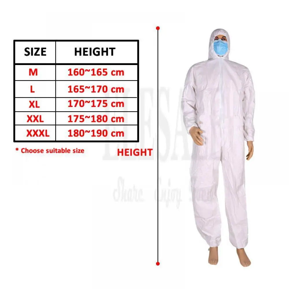 Disposable Breathable Dustproof Water Oil Resist Work Safety Clothing Anti Dust Spary Painting Decorating Labour Overall Suit