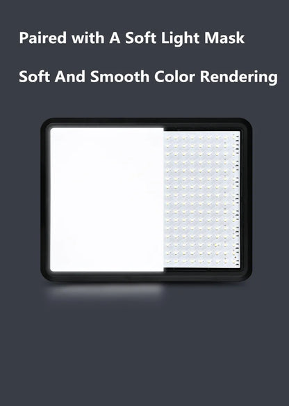 LED Photography Video Light Panel Lighting Photo Studio Lamp Kit with 8/12 Inch Adjustable Brightness,for YouTube Live Streaming