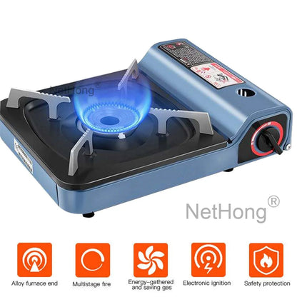 Portable Camping Gas Cooker Outdoor Single Burner Stove Butane BBQ Carry Bag UK