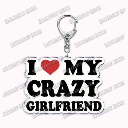 Custom I Love You My Fictional Boyfriend Awesome Girlfriend Keychain Emo Boys Hot Wife Mom Dad Key Ring Keychains Bf Gf Gifts