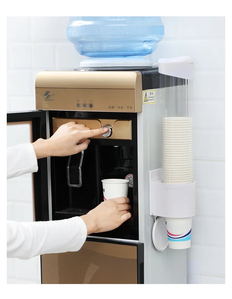 Disposable Paper Cup Remover Automatic Water Dispenser Cup Holder Home Punch-free Wall-mounted Cup Storage Rack