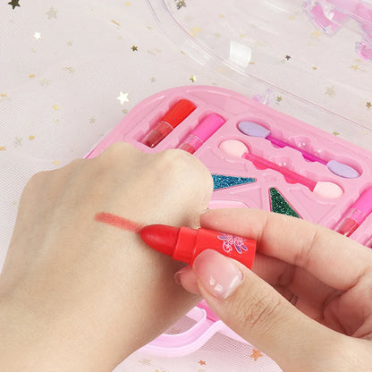Princess Make Up Box Play House Toy Girls, Eye Shadow Makeup Cosmetics Handbag, Birthday Christmas Gift for Kids Party Cosplay