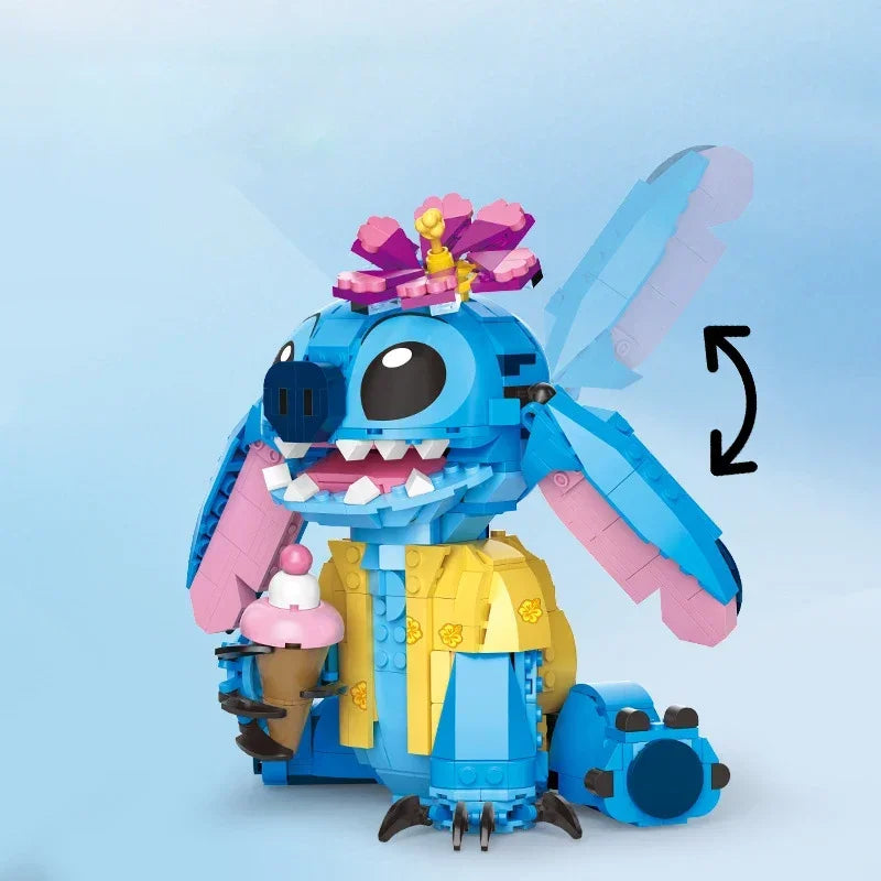 Disney Stitch Building Blocks Set - 784 Pieces Angel Compatible Building Bricks Toy Gift