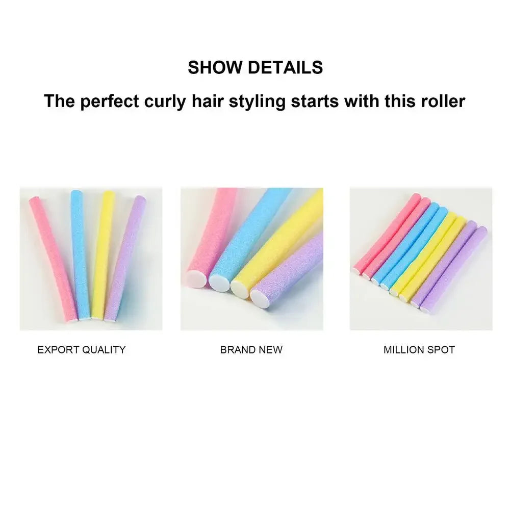 Бигуди 10pcs Heatless Hair Curler No Heat Hair Rollers Soft Curls Curling Rod Roller Sticks Foam Rods Hair Styling Tools 헤어롤