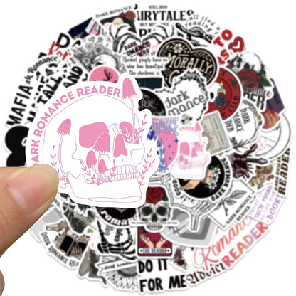 50PCS Smutty Dark Romance Bookish Spice Reader Girl Cartoon Booktok Sticker Aesthetic Car Kindle Ipad Phone Laptop Diary Sticker