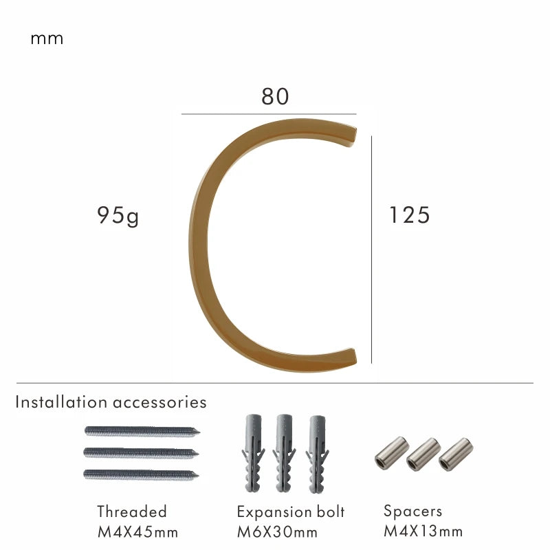 Nurlin 5 inchs 125mm Luxury Address Big House Numbers Modern Gold Black Silver Floating Signage Outdoor Digits Mailbox Sign