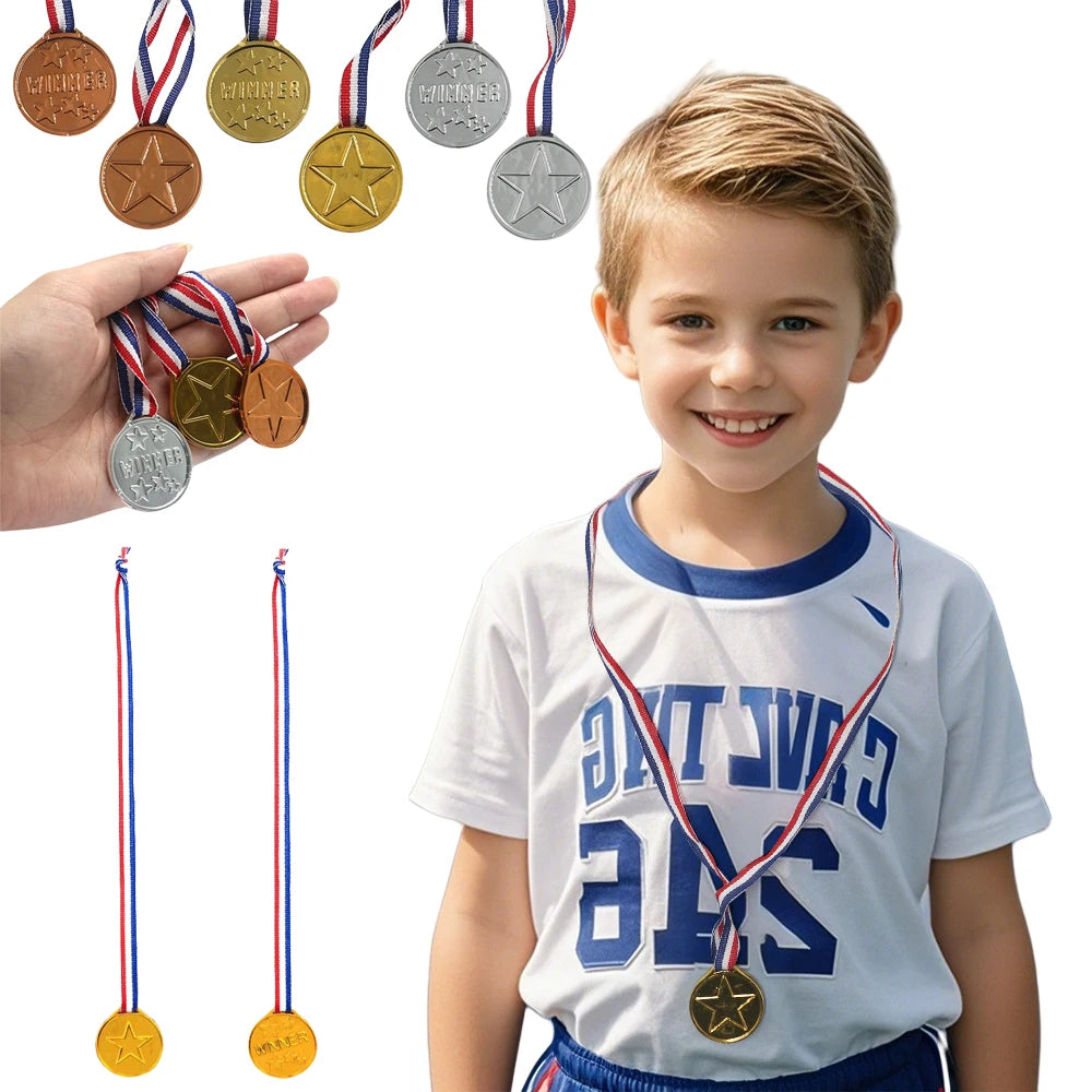 30pcs Plastic Gold Award Children's Birthday Party Sports Game Award Toy Football Party Pinata Filler Children's Party Gift
