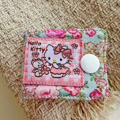 Hello Kitty Data Cable Organizer Fabric Sanrio KT Cat Charger Cord Storage Holder Data Line Bobbin Winder