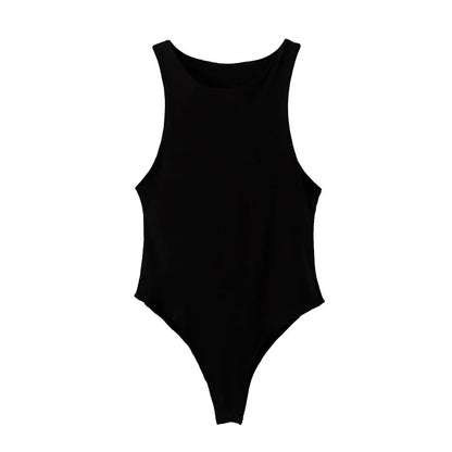 2025 summer solid sexy bodycon women bodysuits female 8 color green slim casual bodysuit chic lady club short playsuits femme