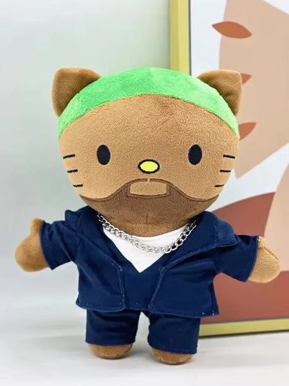 New Hello Kitty Ken Carson Rapper Trippie Taylors Plush Toy Doll with Clothes Stuffed Soft Plush Toys Fans Collect Gifts