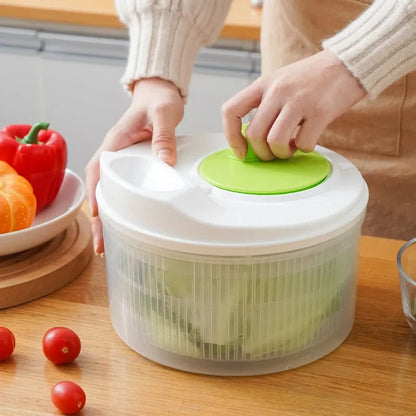Vegetables Salad Spinner Lettuce Leaf Vegetable Dehydrator Greens Washer Dryer Drainer Crisper Strainer For Washing Drying Leafy
