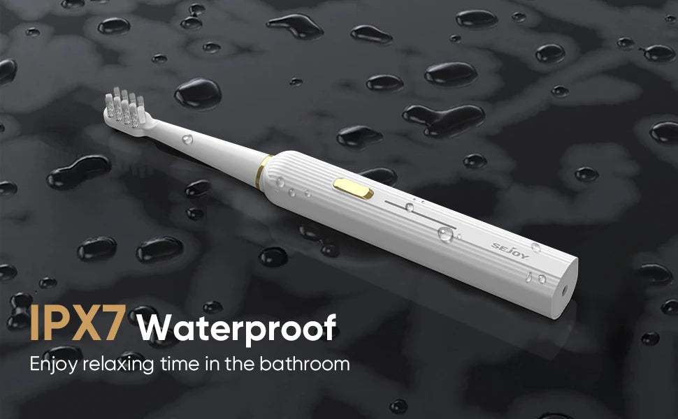 SEJOY Electric Toothbrush with 12 Brush Heads, Sonic Electric Tooth brush with 25500 VPM Deep Clean 5 Modes, Rechargeable