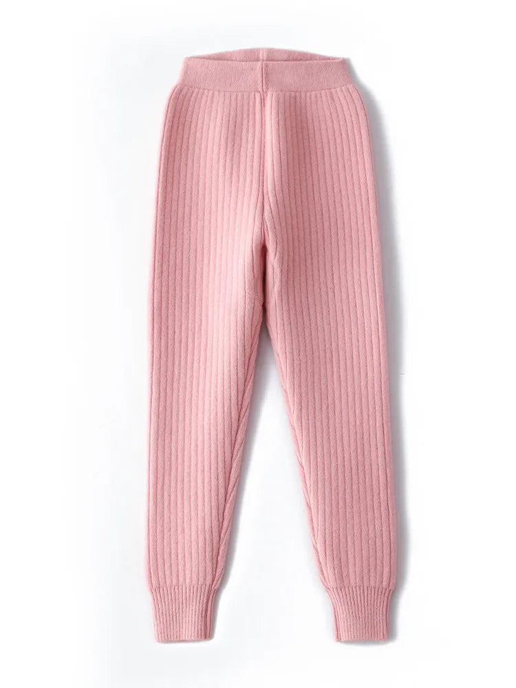 Premium 100% Merino Wool Thermal Leggings for Kids - Warm Winter Base Layer Pants for Boys & Girls