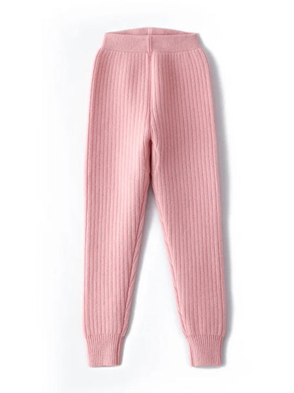 Premium 100% Merino Wool Thermal Leggings for Kids - Warm Winter Base Layer Pants for Boys & Girls