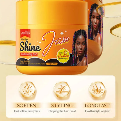 113g of Glossy Styling Jelly Hair Gel, with a Refreshing and Non-Sticky Texture, Easy to Care for Hair Details, Allowing You to Change Your Hairstyle at Will and Showcase a Fashionable and Individualistic Charm.