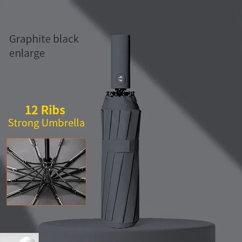 DIXSG 24 Bone Fully Automatic Double Bone Folding Umbrella For Sun UV Protection Rain Resistance And Strong Wind Resistance