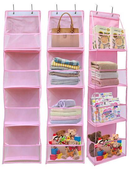 1pc 4 /6Layer Over The Door Hanging Organizer Cosmetics Wall Hanging Storage Organizerfor Nursery Bathroom Closet Bedroom Dorm