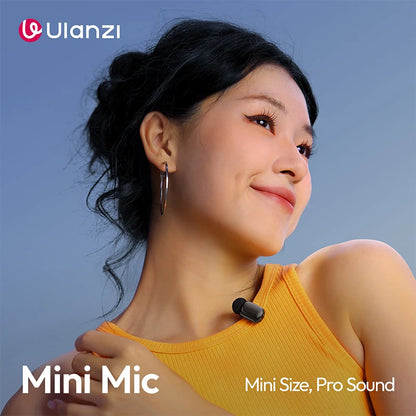 Ulanzi A200 Mini Mic 48kHz/24bit 75dB for Smartphone Camera Livestreaming Street Interview Vlogging Wedding Videography Shots