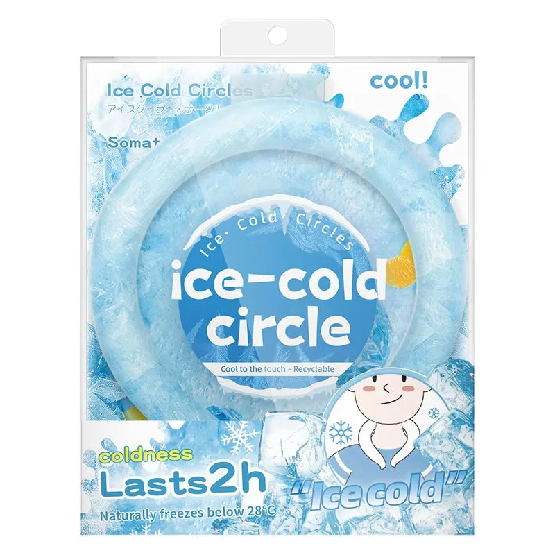 Summer Cooling Ice Circle Prevent Heatstroke Cooling PCM Ice Cushion Reusable Neck Cooler ﻿Outdoor Sports Travel Cooling Ring