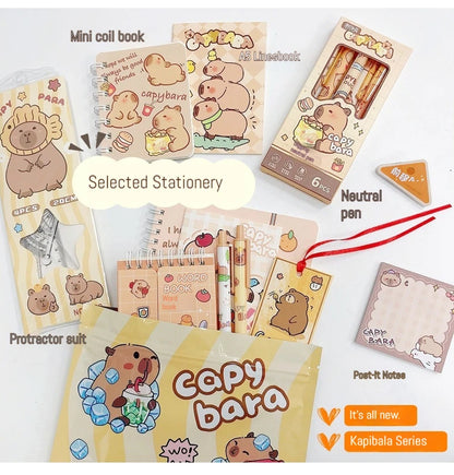 New Creative Capybara Stationery Set Blind Bag Cute Cartoon Pencil Stationery Eraser Learning Supplies Student Prize Gift Suppli