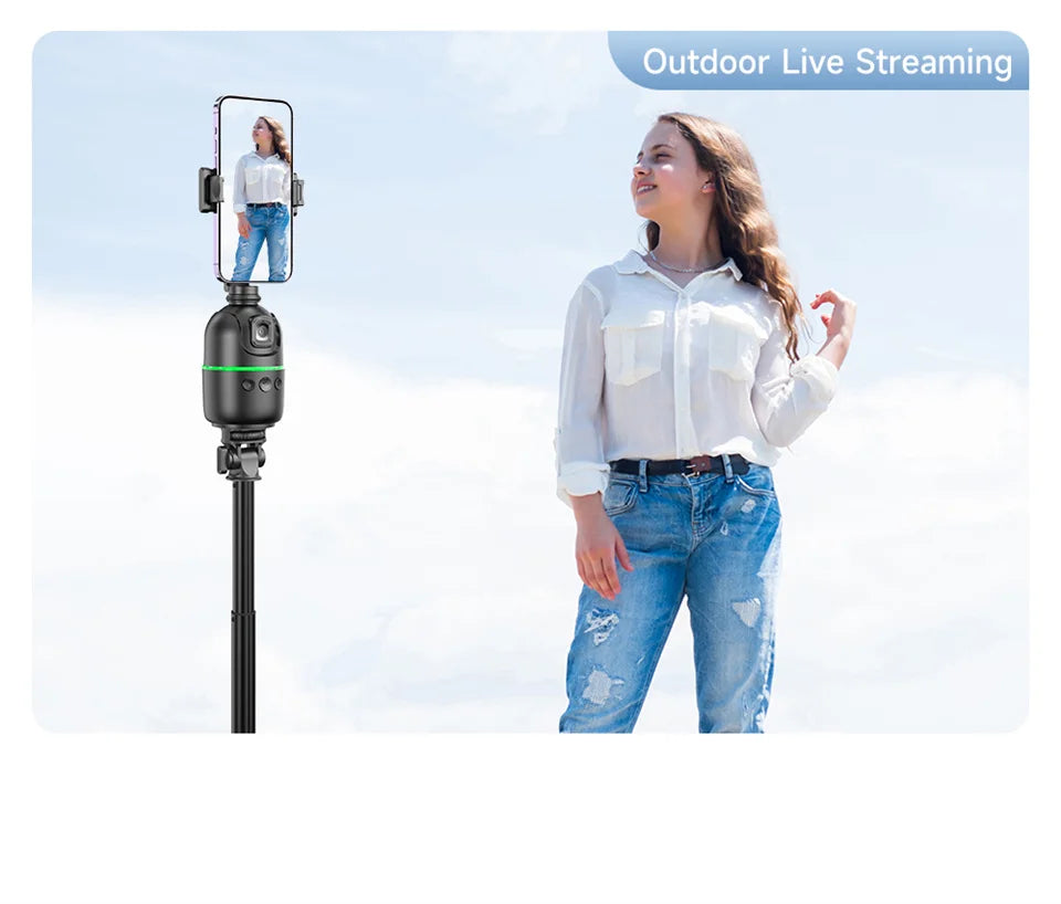 Roreta Multifunctional selfie stick with light anti shake shooting image stable for iPhone smartphone handheld gimbal stabilizer