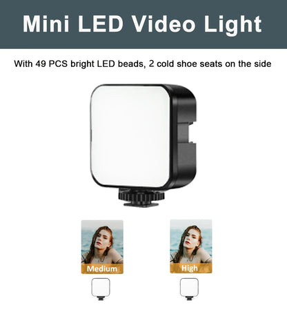Phone Holder Photography Lighting Smartphone Video Kit Microphone LED Selfie Tripod Recording Handle Portable Stabilizer Bracket