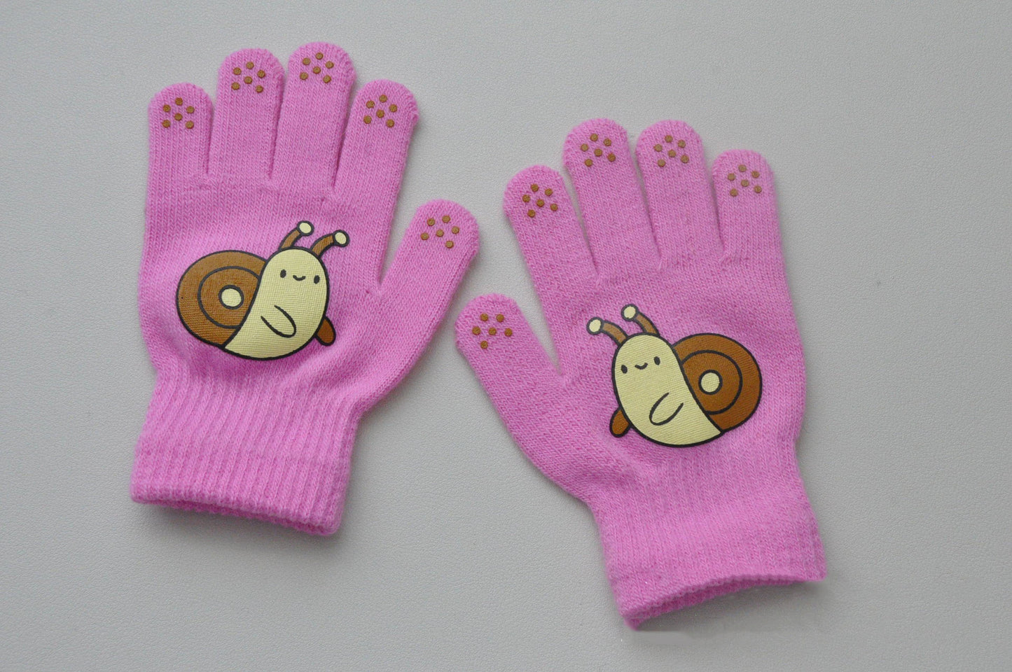 Children Knitted Warm Gloves For 5-12Y Baby Students Winter New Insect Full Finger Mittens Outdoor Cycling Skiing Gloves