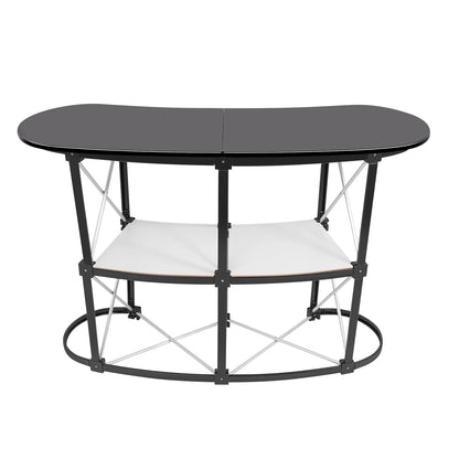 Foldable Tradeshow Table Exhibition Countertop Podium Promotion Table Office Reception Desk School Lecture Table