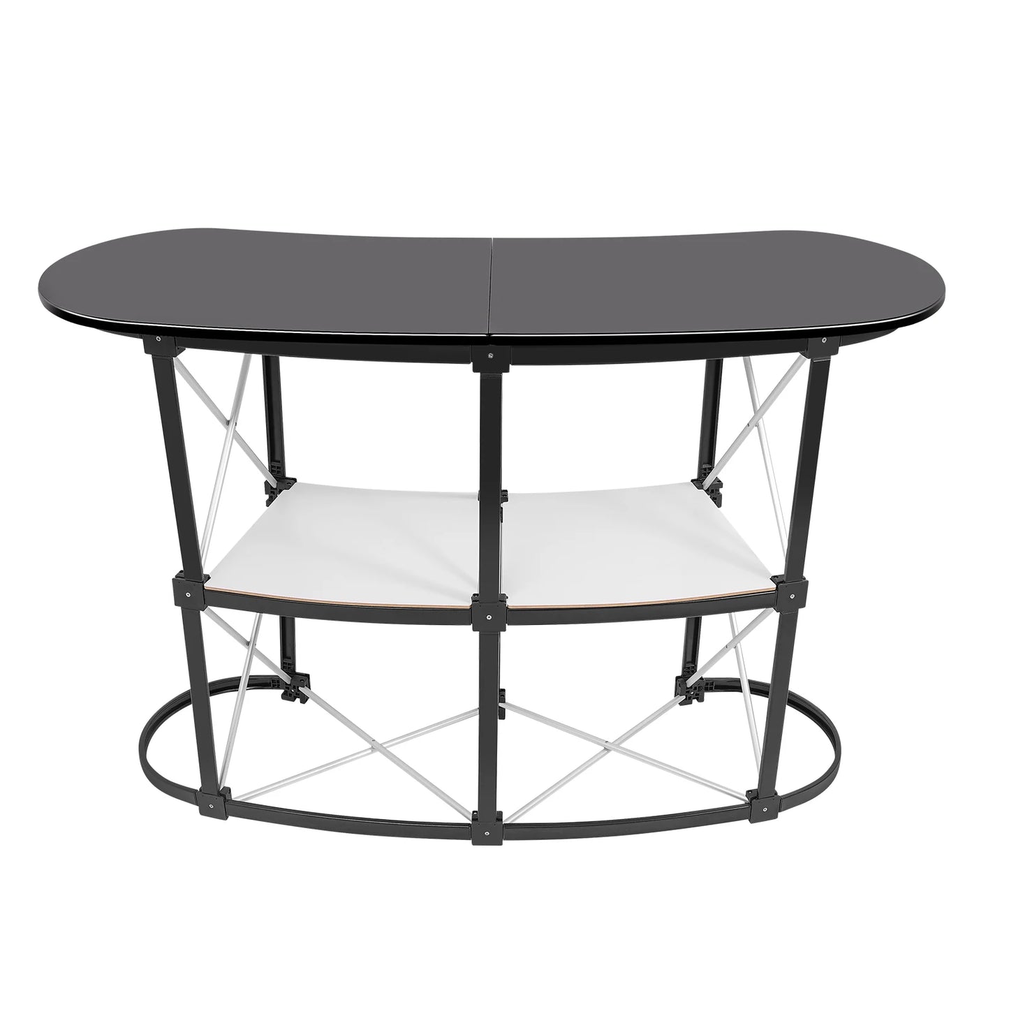 Foldable Tradeshow Table Exhibition Countertop Podium Promotion Table Office Reception Desk School Lecture Table