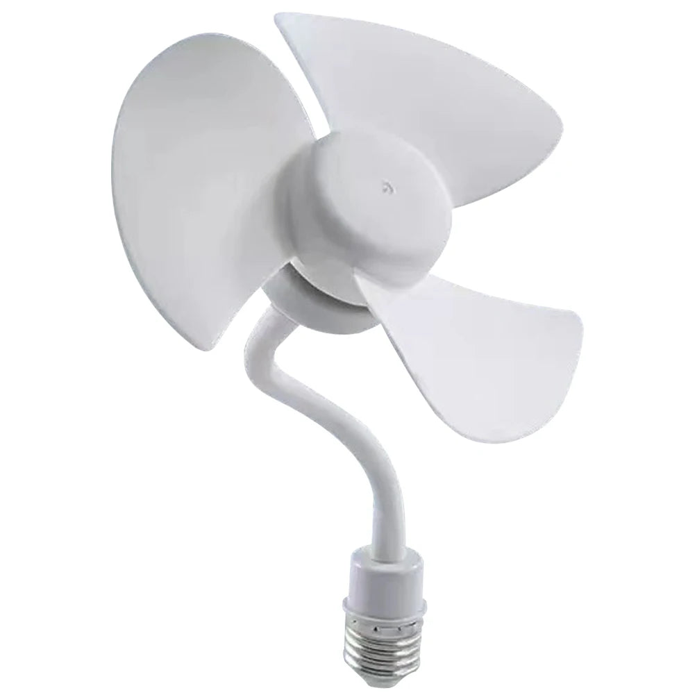 Modern LED Ceiling Fan E27 Base/USB Chandelier Ceiling Fan Hose Extender Light Bulb Fan with Socket for Bedroom Living Room