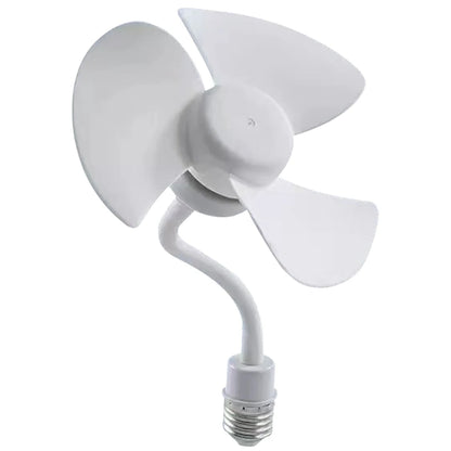 Modern LED Ceiling Fan E27 Base/USB Chandelier Ceiling Fan Hose Extender Light Bulb Fan with Socket for Bedroom Living Room