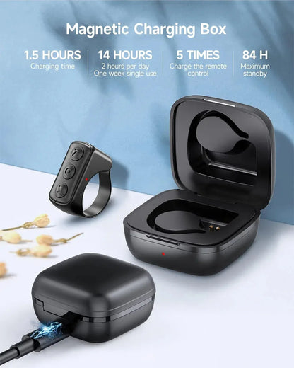 TikTok Mobile Phone Bluetooth Photo Recording E-book Kindl Novel Page Turning Remote Control Smart Rings