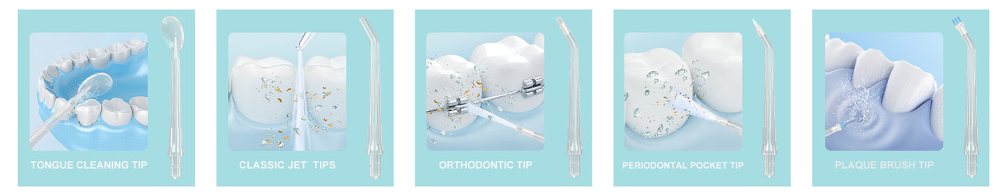 Mouth Washing MachineFloss,Oral Irrigator Portable Water Flosser Rechargeable 5 Modes 400ML Dental Water Jet for Cleaning Teeth