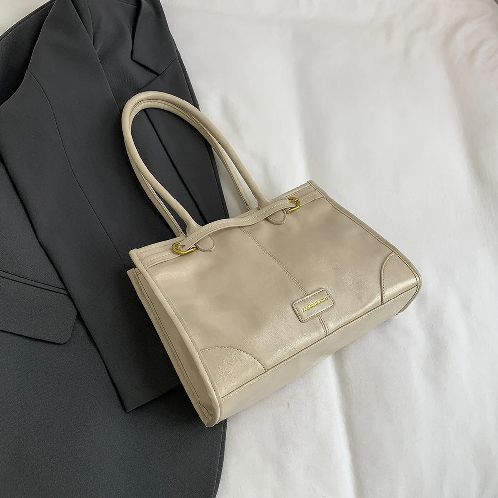 Luxury Handbag Designer Tote Bag for Women PU Leather Shoulder Bag Trendy Red Tote Bags Clutch Handbag for Work Commuter Bag