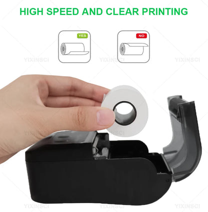 58mm Portable Mini Printer Thermal Label Printer Wireless Receipt Bluetooth Pocket Printer For Small Business/ Computers Printer