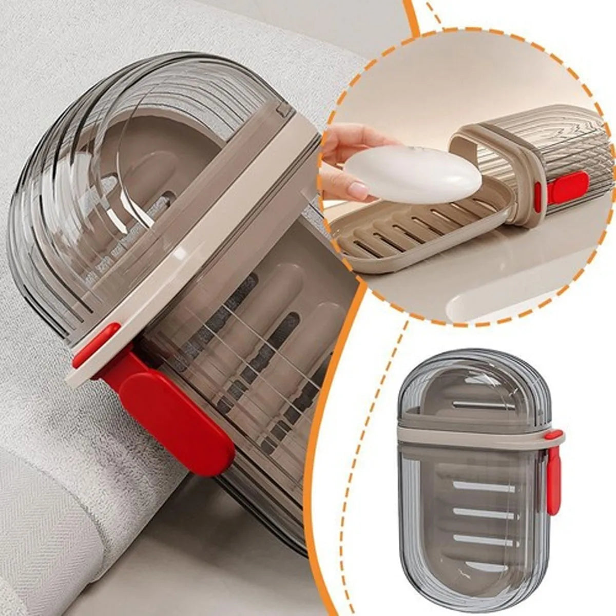 Light Luxury Travel Soap Box Double Drains Soap Holders Soap Dishes Outdoor UK