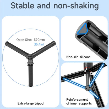 Roreta 1.7M Selfie Stick Wireless Tripod Stand with Bluetooth Remote Extendable Tripod for Mobile Phone Tlktok Live Streaming