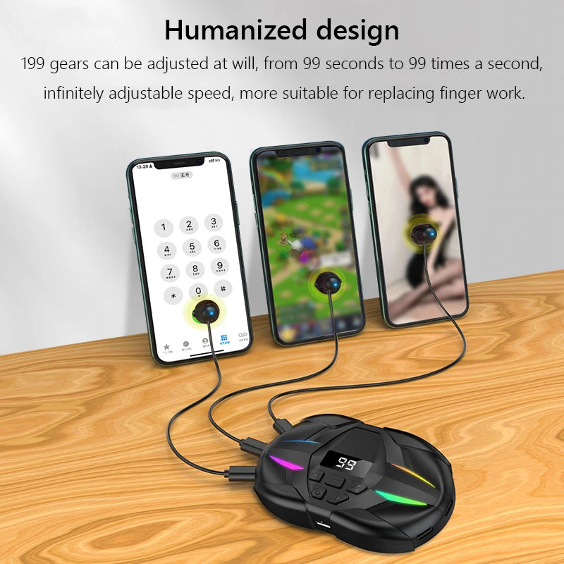 Auto Clicker Physical Simulation Finger Click Device Adjustable Finger Clicking Simulator Game Clicker For Live Broadcast Likes