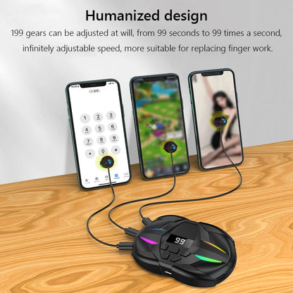 Auto Clicker Physical Simulation Finger Click Device Adjustable Finger Clicking Simulator Game Clicker For Live Broadcast Likes