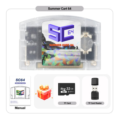 SummerCart64 Open Source N64 Game Card For Nintendo 64 Game Console With Simulator Function Compatibility 5400+ games