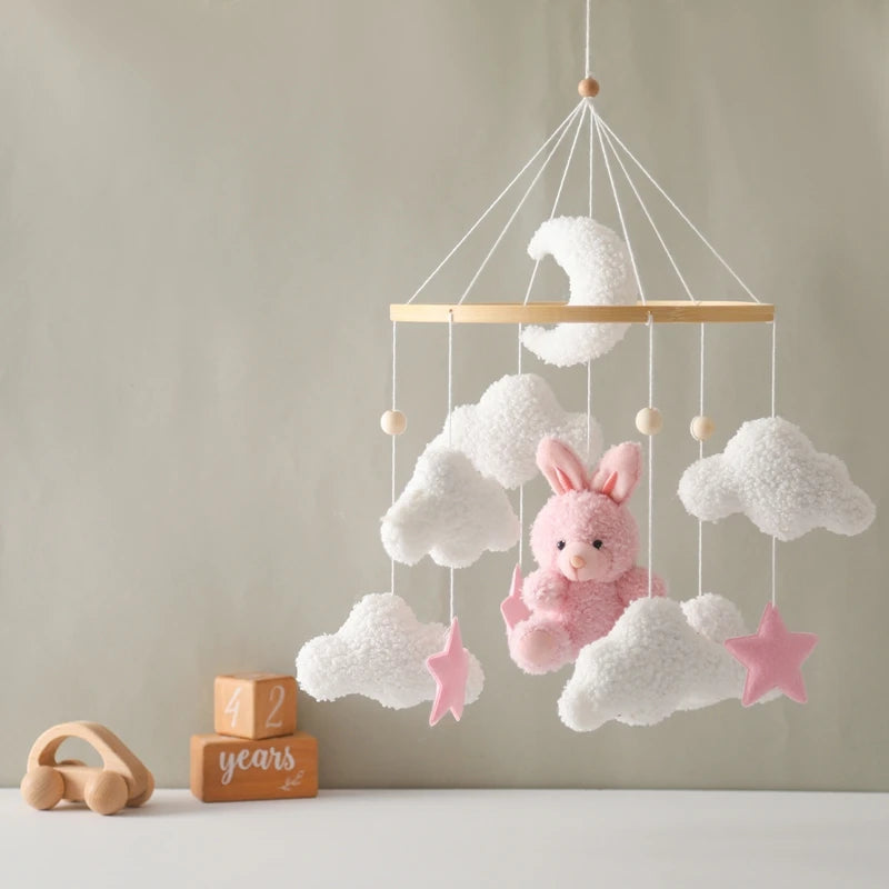 Baby Crib Mobile Bed Bell Toys Musical Rattle Educational Toys Bed Bell Newborn Mobile Bed Bell Bracket Baby Hanging Toys Holder
