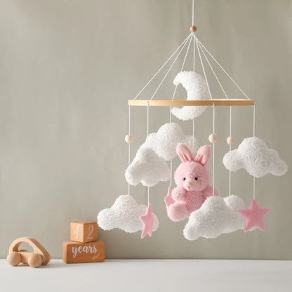 Baby Crib Mobile Bed Bell Toys Musical Rattle Educational Toys Bed Bell Newborn Mobile Bed Bell Bracket Baby Hanging Toys Holder