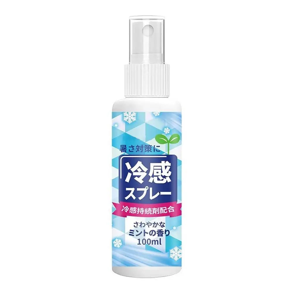 100ml Summer Cooling Spray Portable Ice Feeling Clothing Training Relief Long-lasting Hydrating Cool Spray For Face& Body Bottle