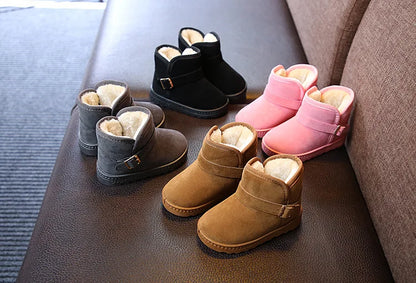Kids Winter Slippers - Luxury Fur Lined Non-Slip Indoor Boots for Boys & Girls