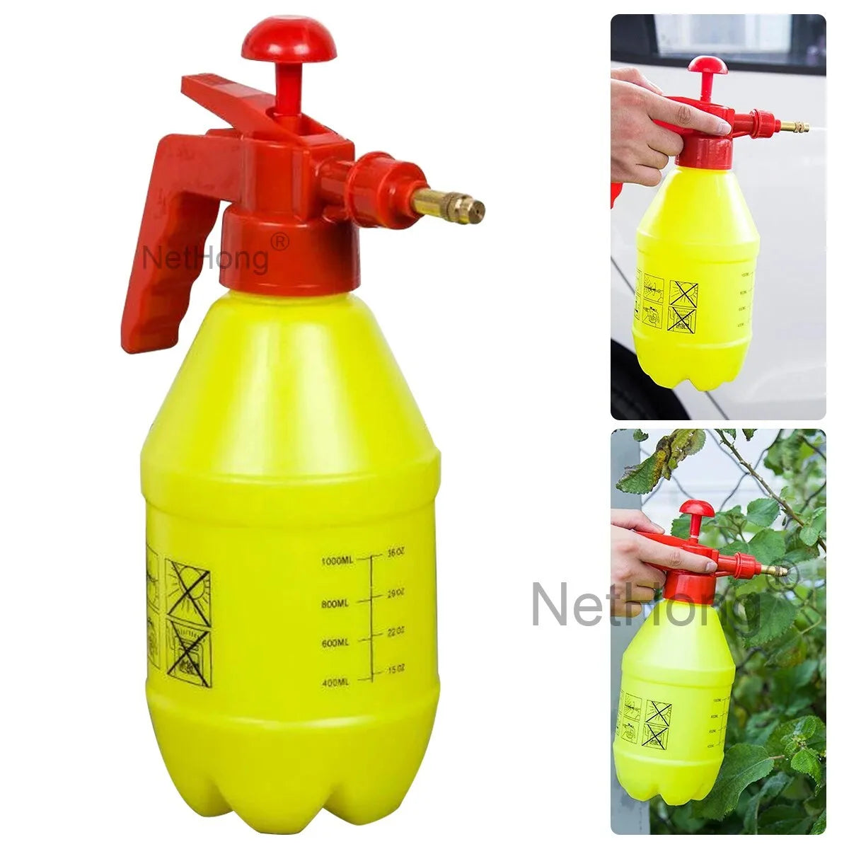 1L Handheld Sprayer,Garden Bottle, Hand Pressure Spray, Air Pump Sprayer