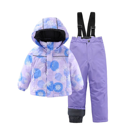 Kids Ski Suit Waterproof Snowboard Jacket & Pants Set - Boys Girls Winter Snow Gear 3-12 Years