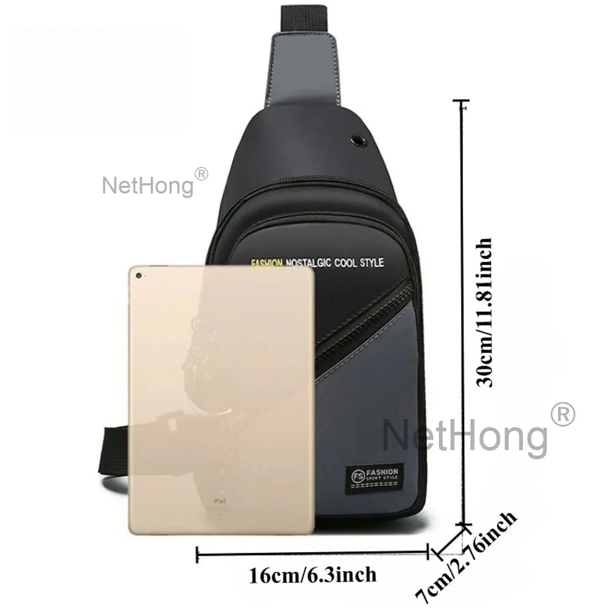 New Ox Cloth Men's Crossbody Bag Simple Faion Korean Version Chest Small Bapa Single oulder Bag Casual Chain Handle