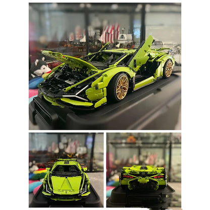 MOC Bricks Super Speed Technicial Sport Car Compatible Model Building Blocks Toy for Boys Kids Children Birthday Christmas Gift