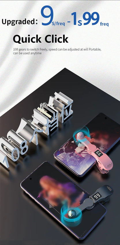 Automatic Screen Tapper Auto Clicker Tool Adjustable Speed for Gaming Live Streams Shopping Reward Tasks Phone App Accessory