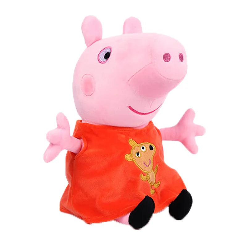 30CM Original Peppa Pig Page Pig Grandpa Pig Grandma Plush Toy Children Page Boy Girl Doll Peppa George Doll Birthday Gift
